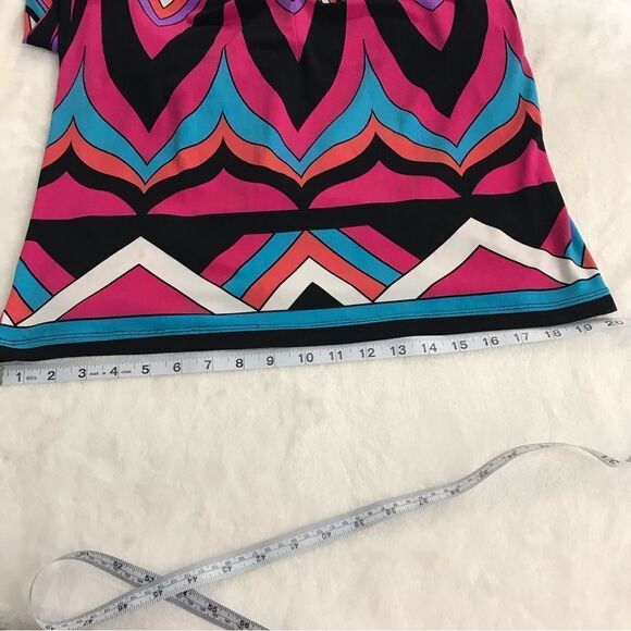 Tribal bright print fitted dress size M - Picture 7 of 7